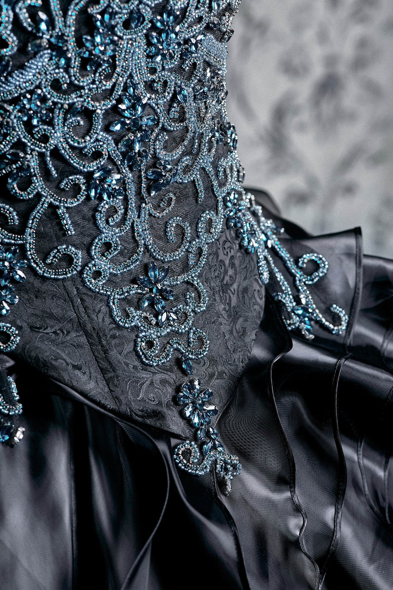Obsidian Tide Gothic Couture Gown