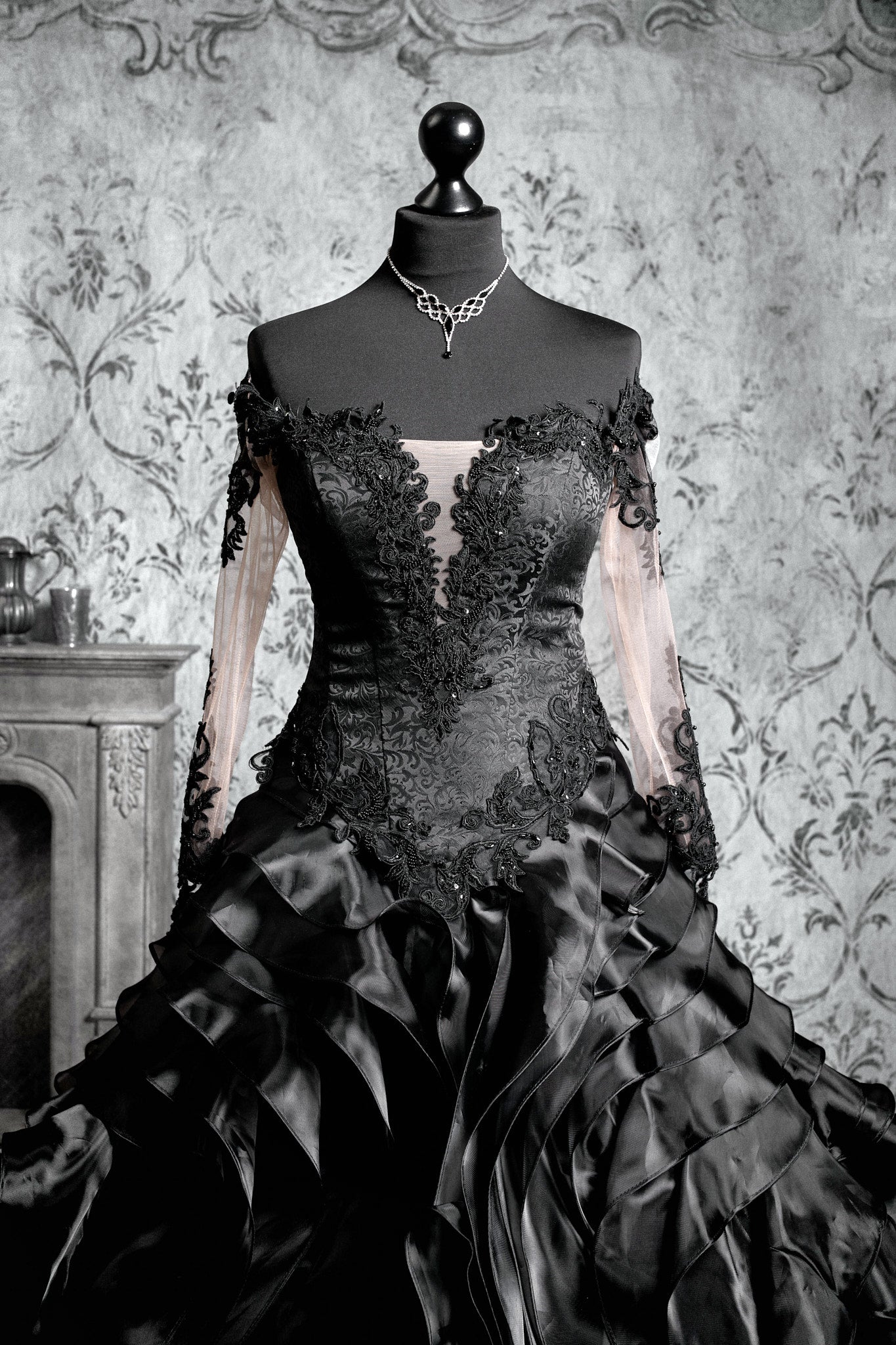 Midnight Baroque Gothic Ball Gown