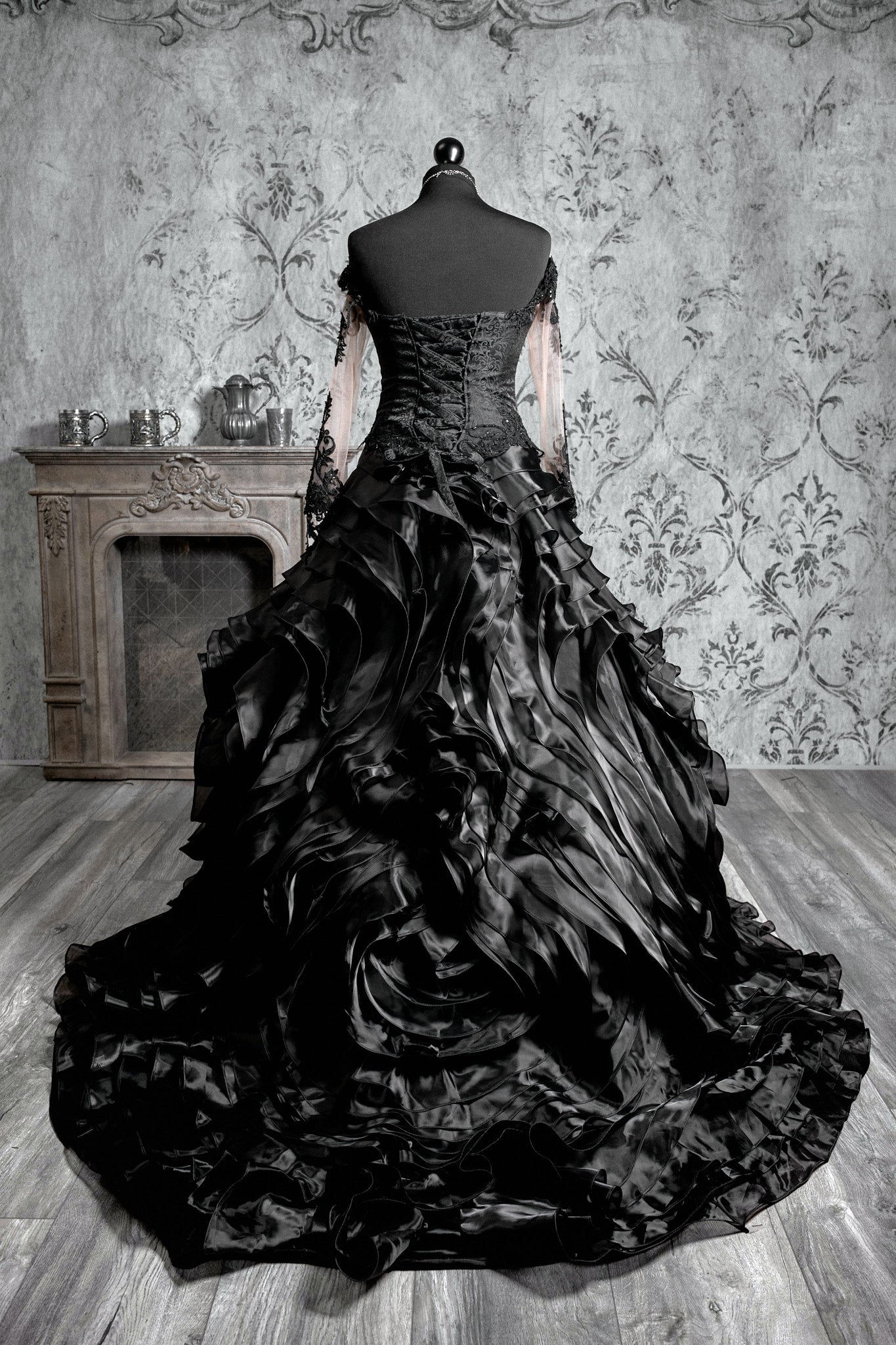 Midnight Baroque Gothic Ball Gown