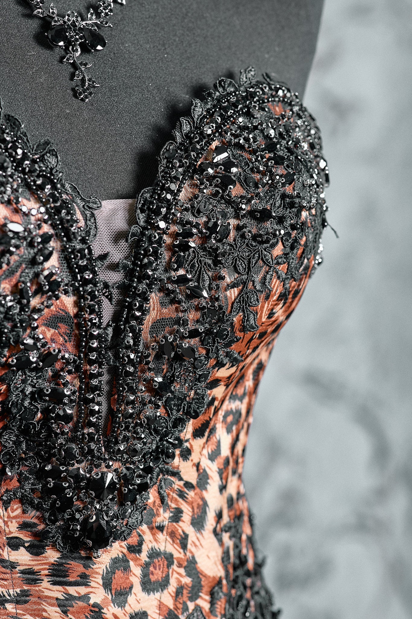 Leopard Noir Gothic Couture Gown