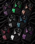 Stylish Black Shirt with Contrast Collar