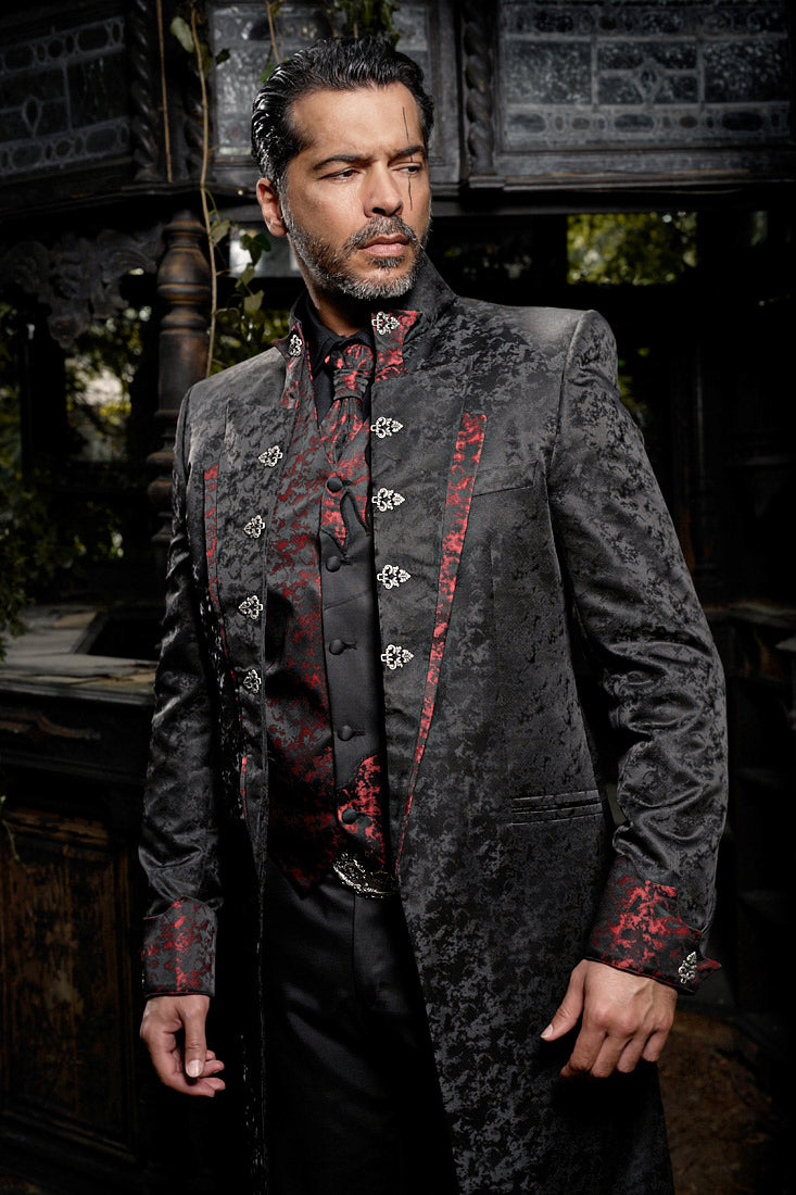 Gregory Charcoal Red Gothic Coat