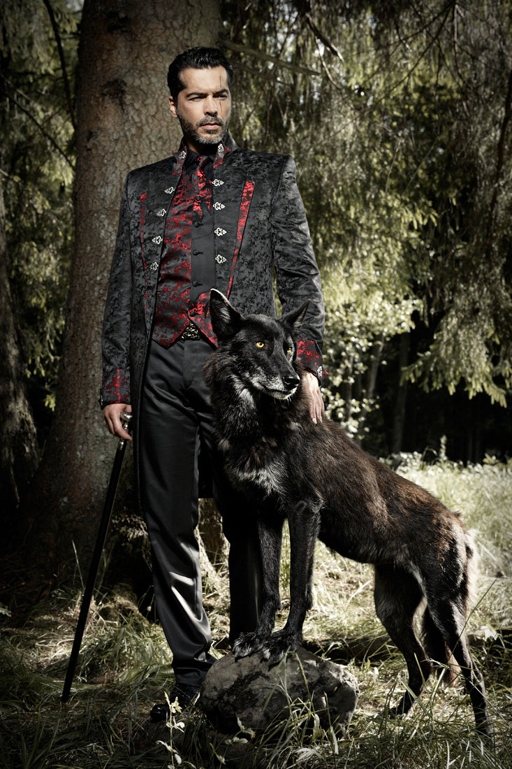 Gregory Charcoal Red Gothic Coat