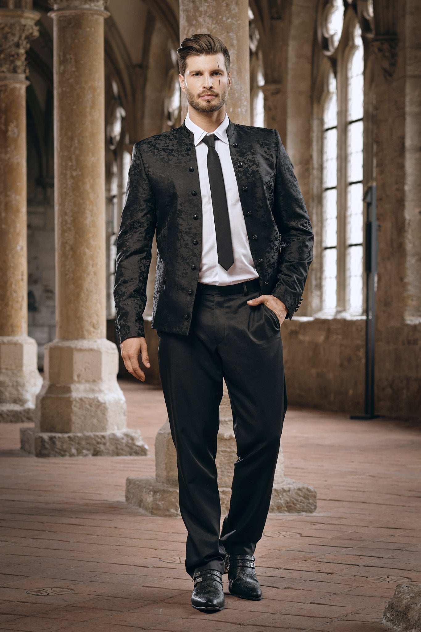 Black Textured Couture Jacket
