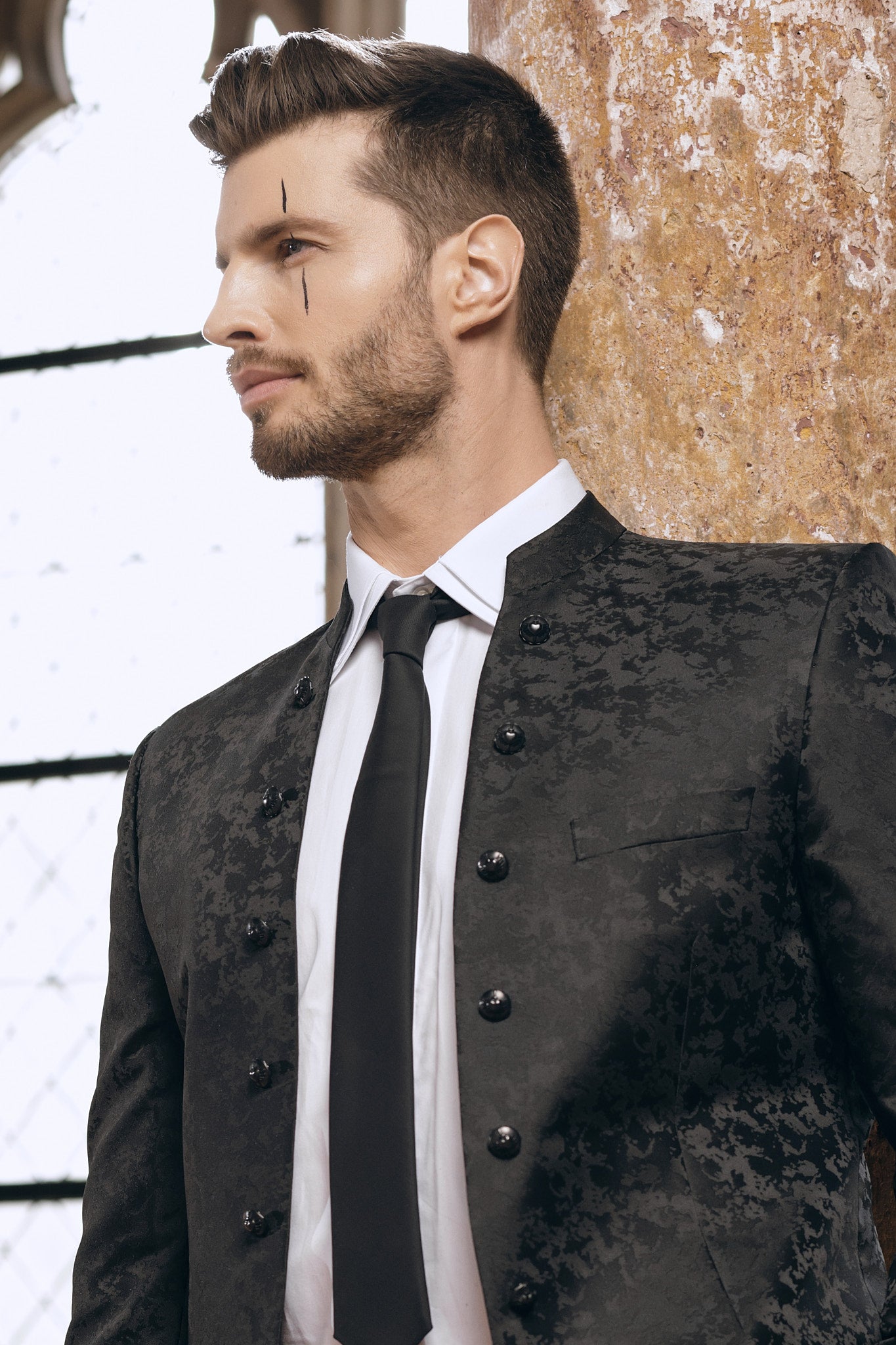 Black Textured Couture Jacket