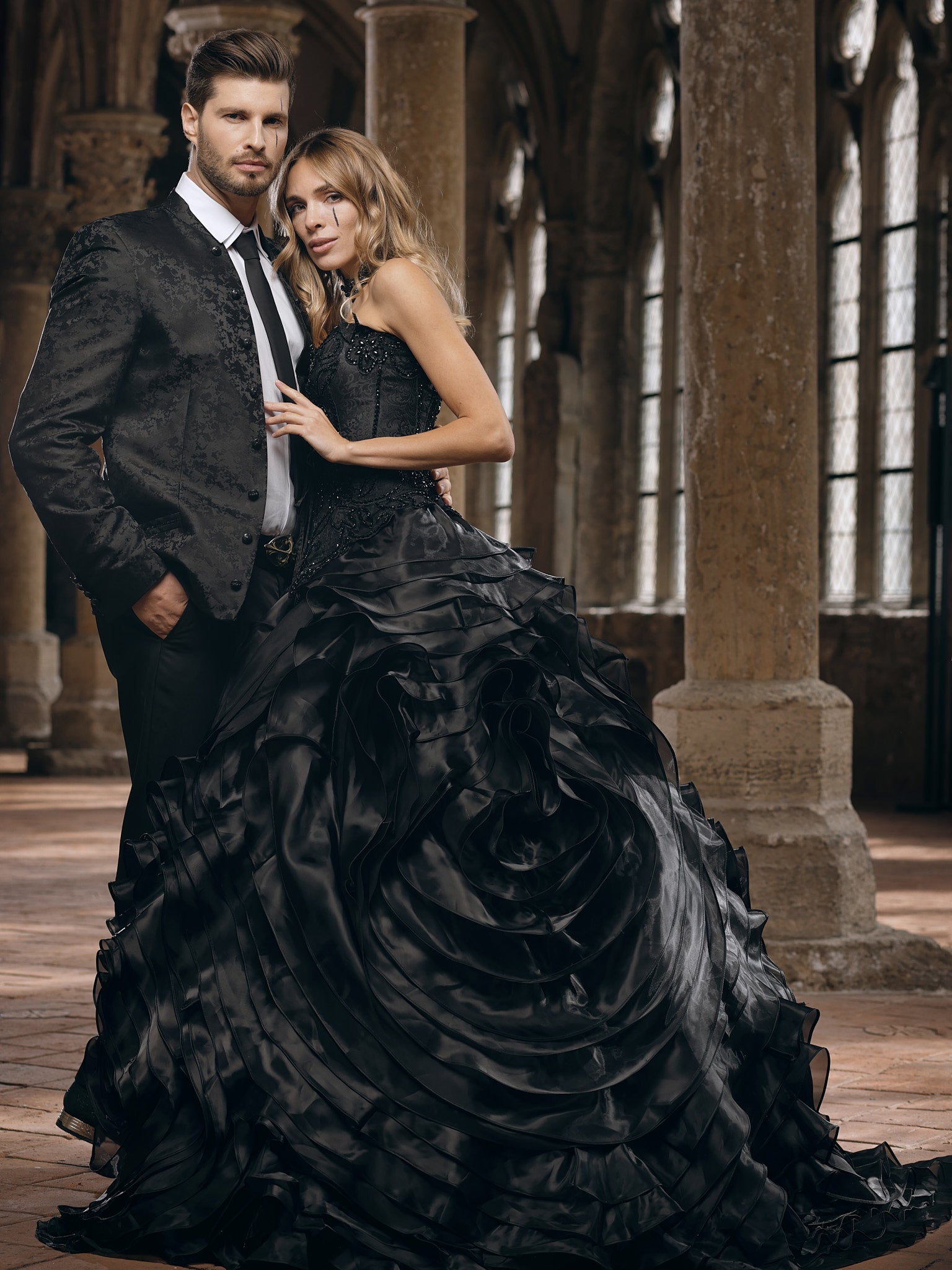 Black Textured Couture Jacket