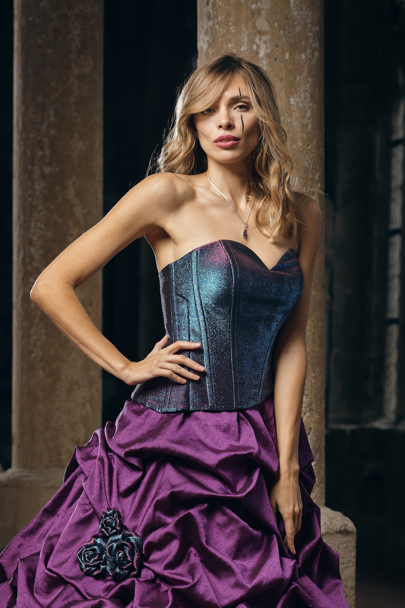 Purple Couture Evening Gown