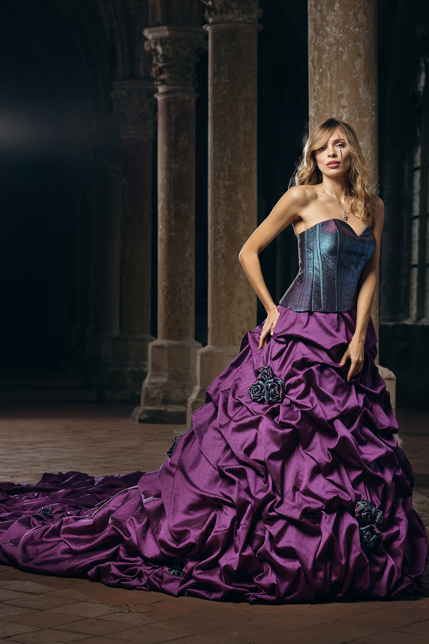 Purple Couture Evening Gown