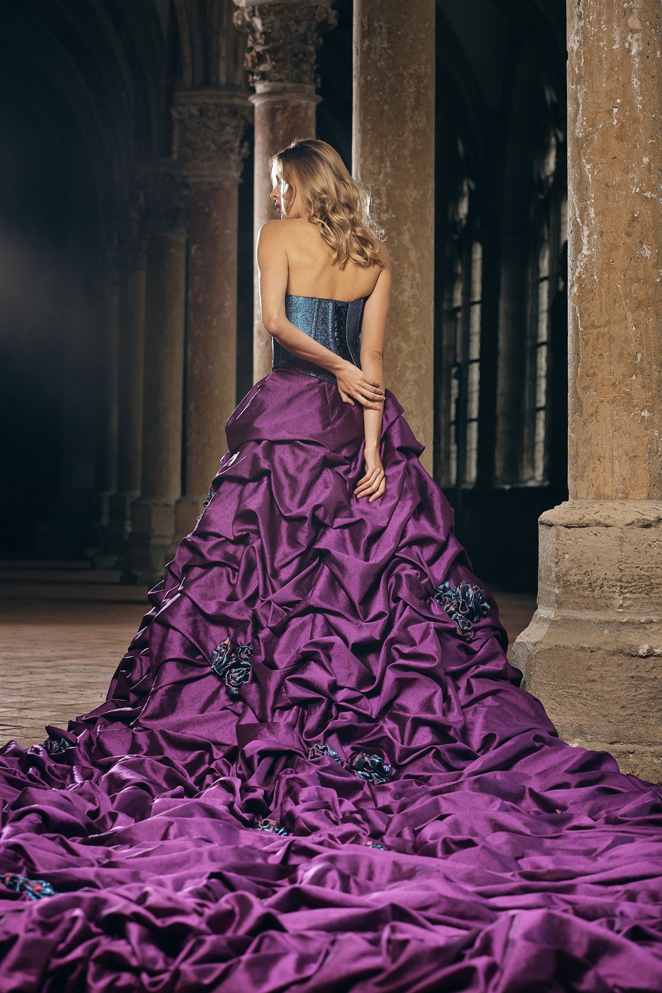 Purple Couture Evening Gown