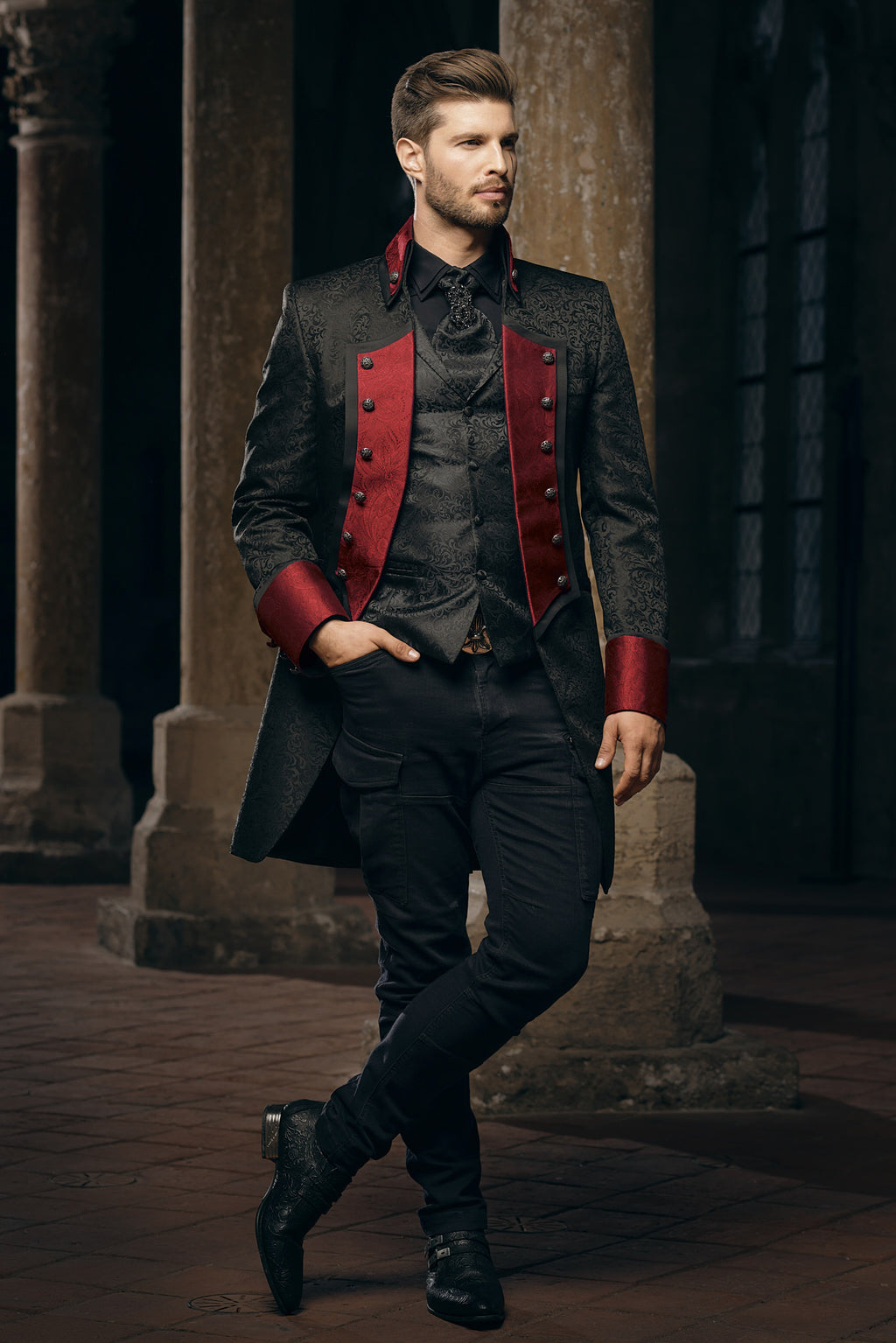 Black and Red Ceremonial Jacket