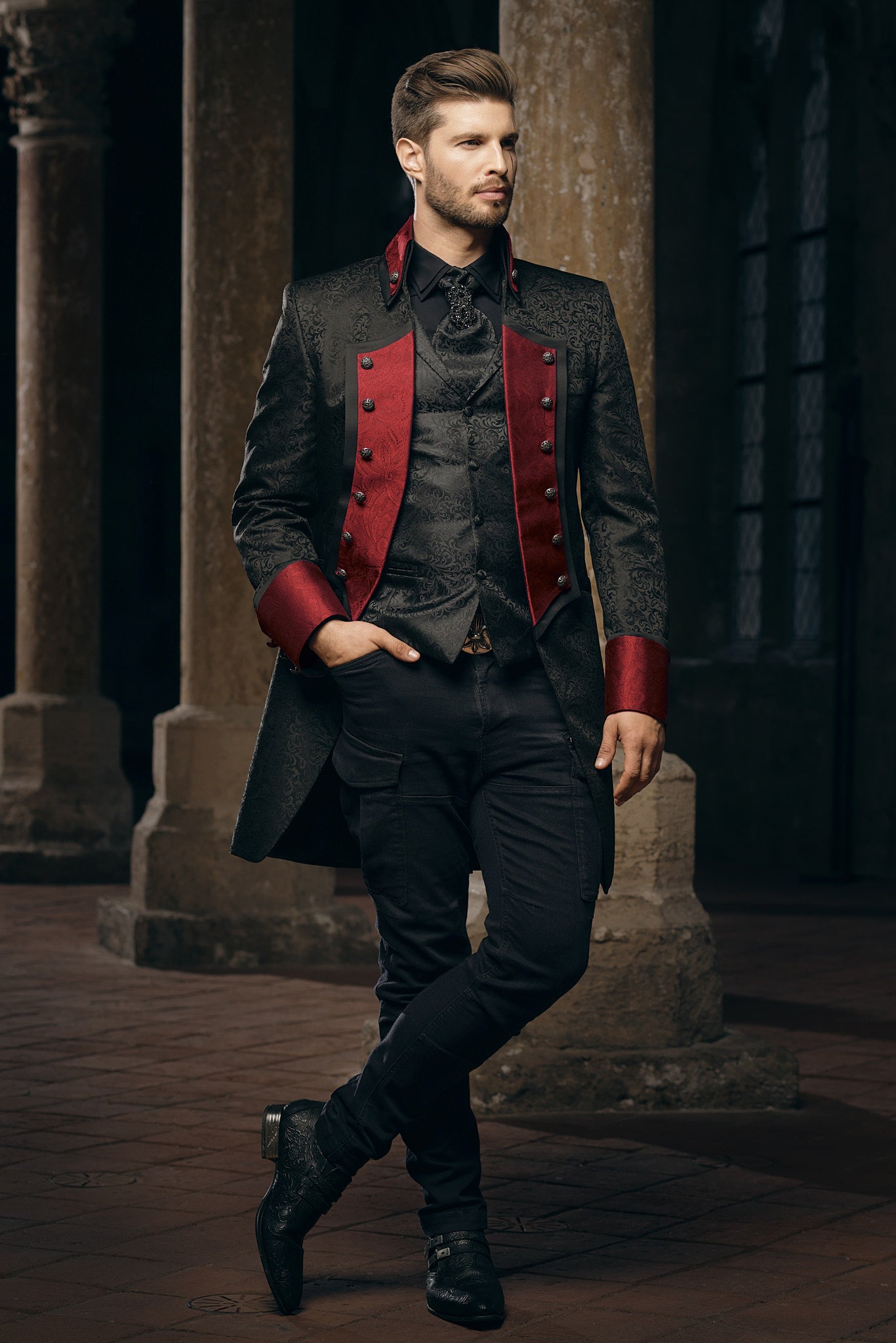 Black and Red Ceremonial Jacket