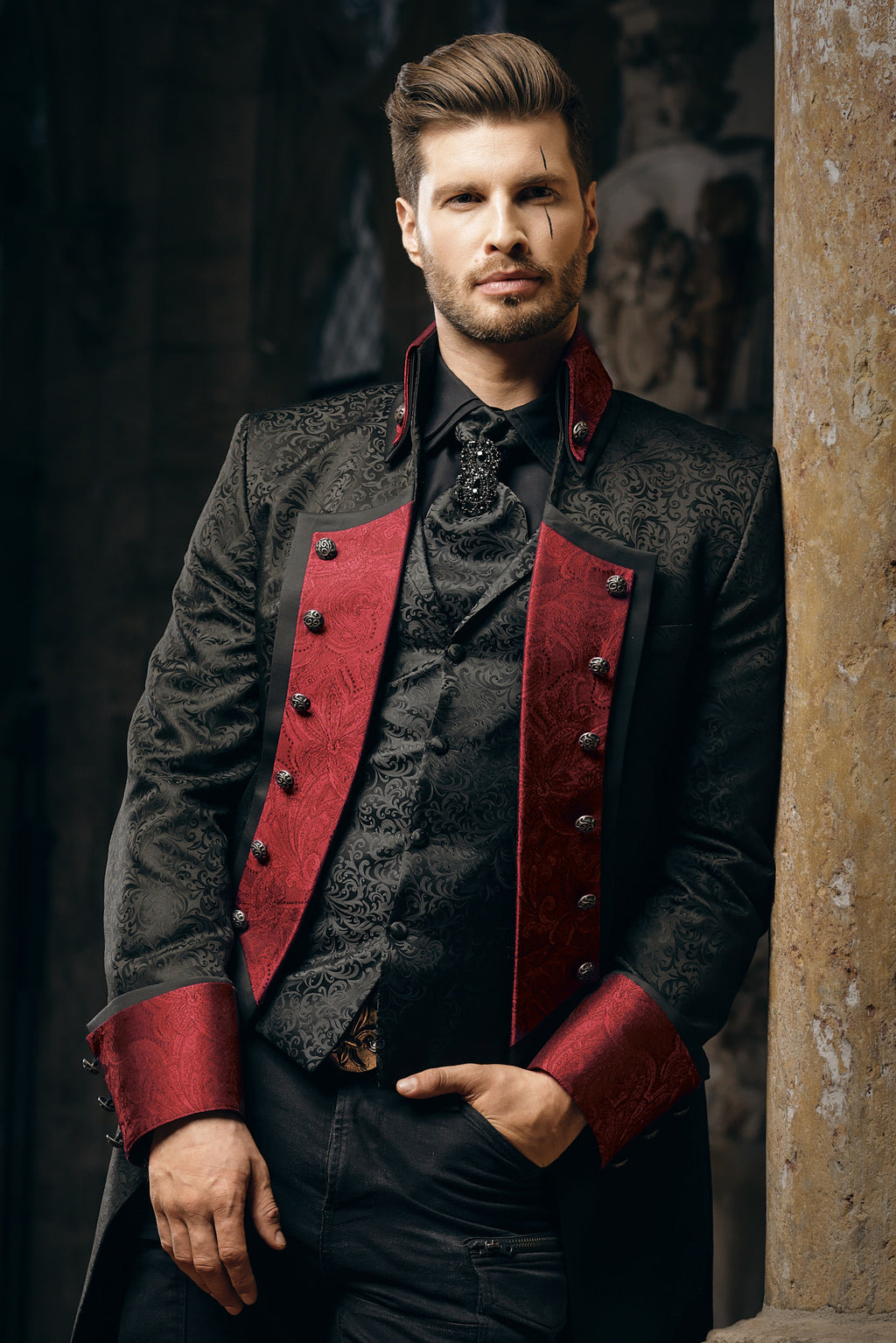 Black and Red Ceremonial Jacket